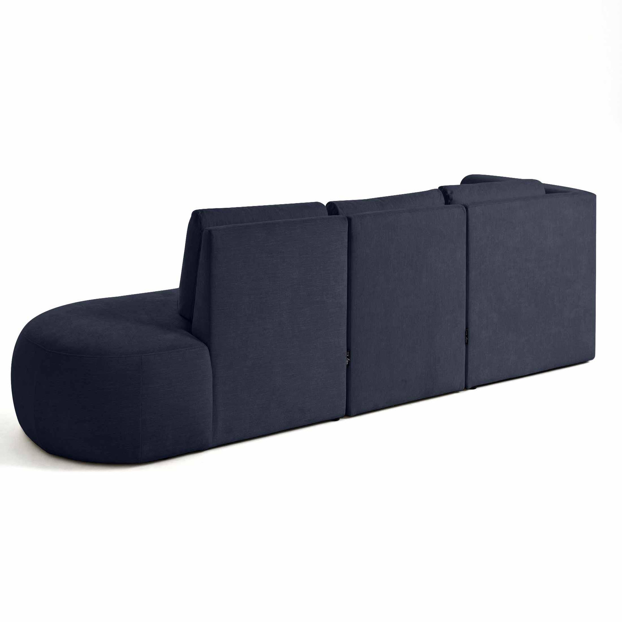 Voir la diapositive 6 : LISA DESIGN Santorini - canapé modulable d'angle gauche - 5 places - en tissu texturé
