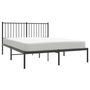 Voir la diapositive 4 : VIDAXL Cadre de lit metal sans matelas avec tete de lit noir 140x190cm