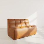 LISA DESIGN Alya - canapé 2 places en simili. Coloris disponibles : Marron, Noir, Orange, Beige