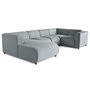 Voir la diapositive 2 : LISA DESIGN Suaro - canapé modulable panoramique d'angle droit 7 places en tissu texturé
