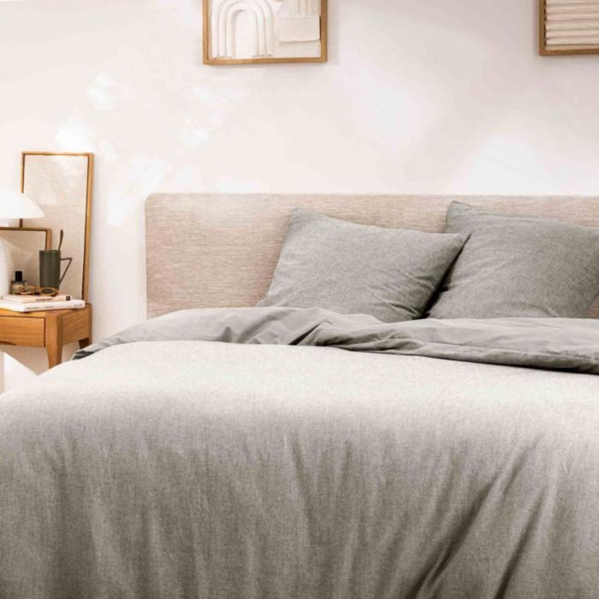 Paris Prix Parure de Lit 3 Pièces  Meline  260x240cm Anthracite