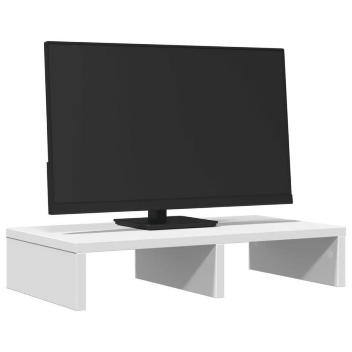 VIDAXL Support de moniteur blanc 50x27x10 cm bois d ingénierie
