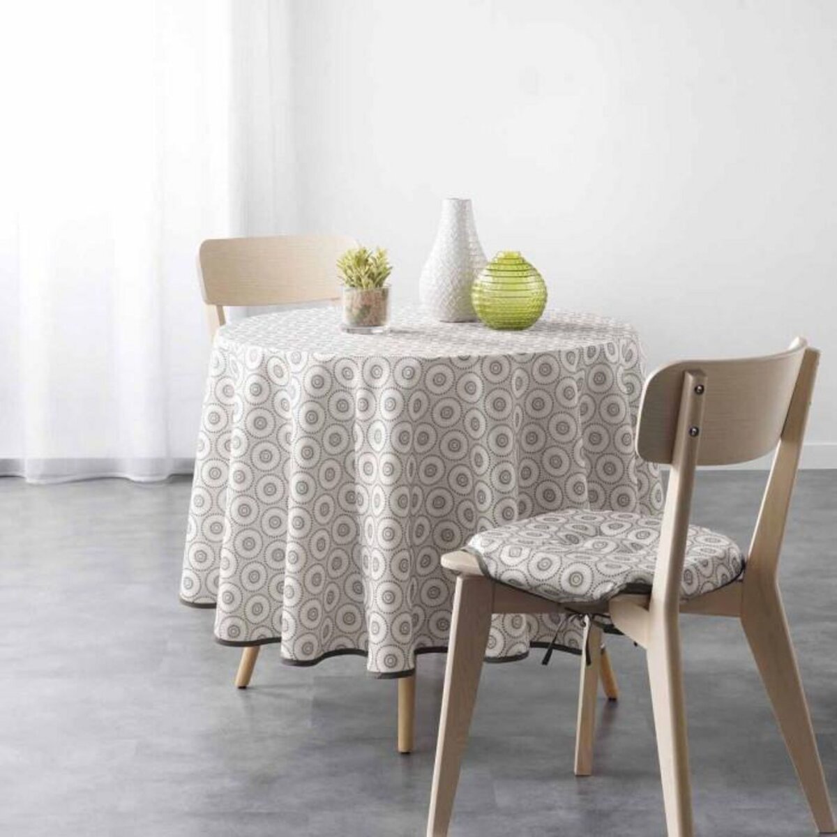 Paris Prix Nappe Antitache Imprimée  Salto  180cm Naturel