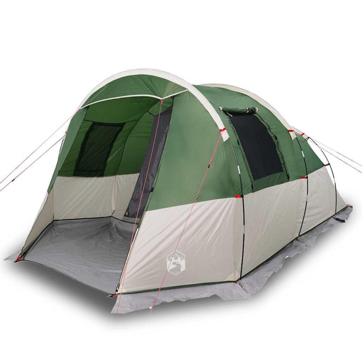 VIDAXL Tente de camping tunnel 4 personnes vert impermeable