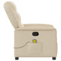 Voir la diapositive 4 : VIDAXL Fauteuil de massage inclinable Creme Tissu