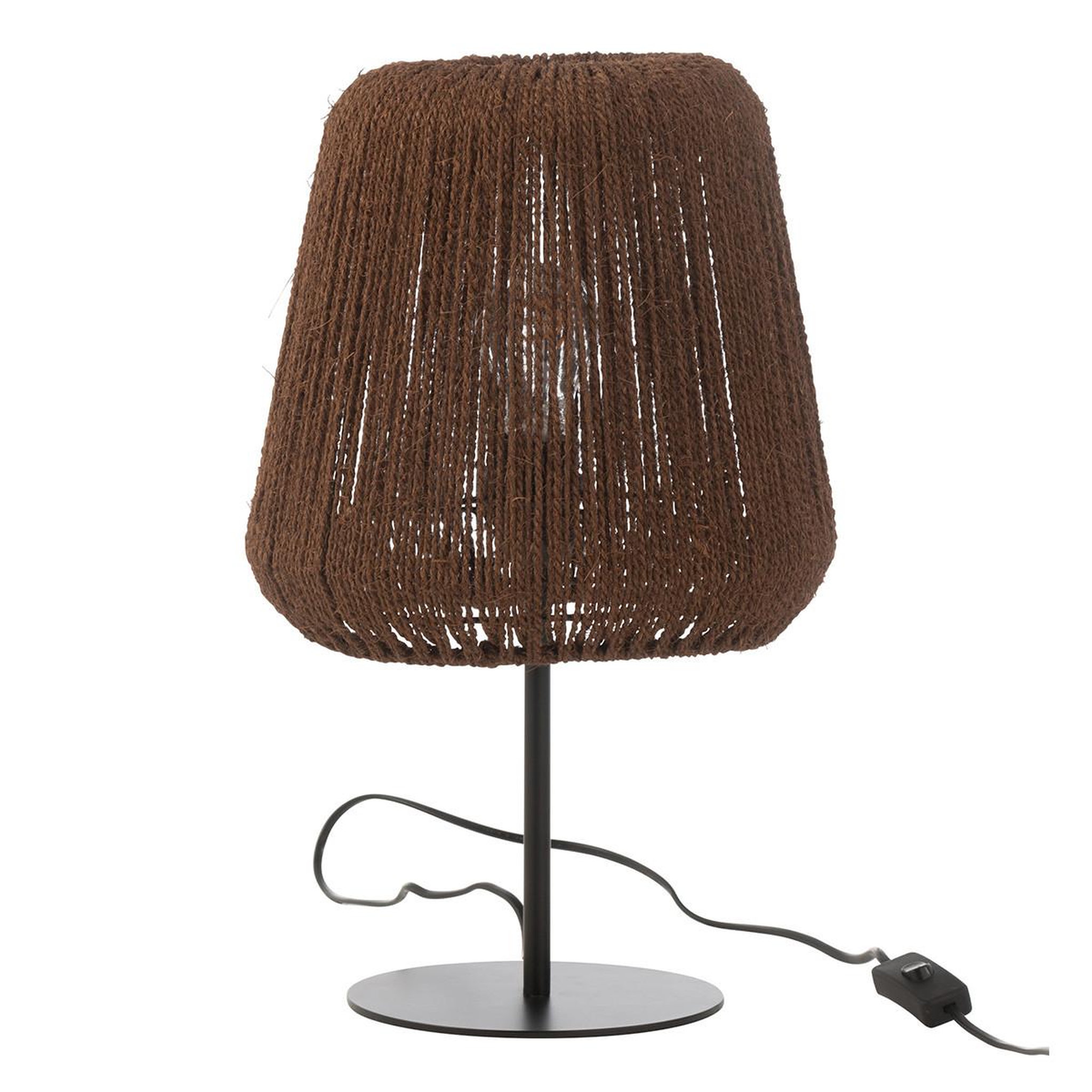 J-LINE Lampe à poser en palmier  trudy  45cm marron