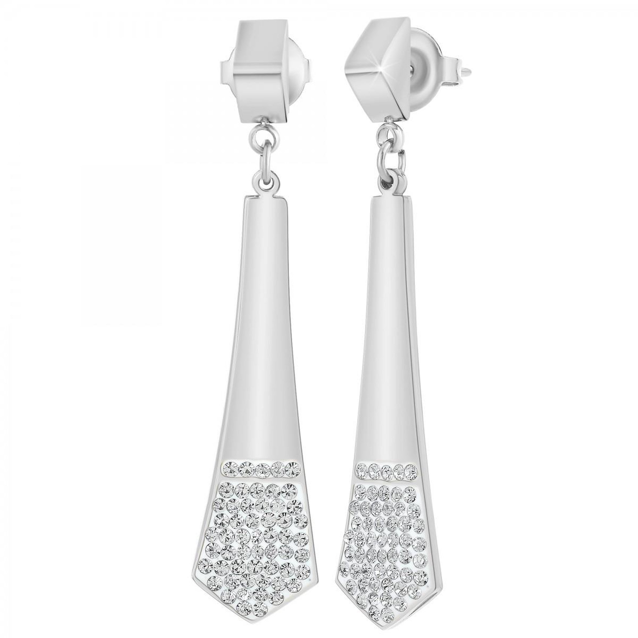 Voir la diapositive 1 : SC CRYSTAL Boucles d'oreilles SC Crystal ornées de Cristaux scintillants