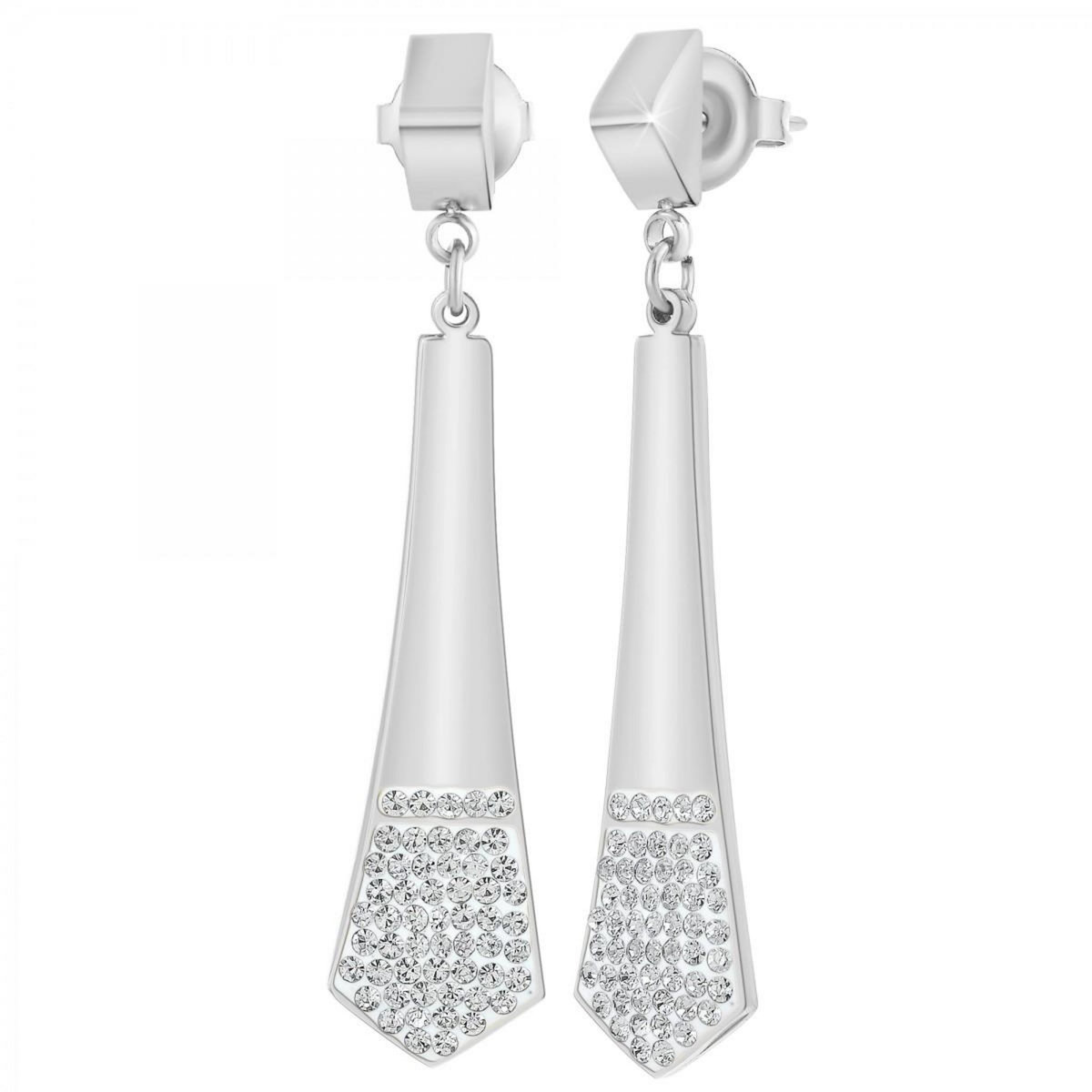 SC CRYSTAL Boucles d'oreilles SC Crystal ornées de Cristaux scintillants