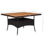 Voir la diapositive 6 : VIDAXL Table d'exterieur Noir Resine tressee et bois d'acacia solide