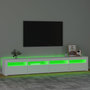 Voir la diapositive 4 : VIDAXL Meuble TV avec lumieres LED Blanc 240x35x40 cm