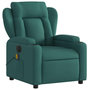 Voir la diapositive 4 : VIDAXL Fauteuil de massage inclinable electrique Vert fonce Tissu