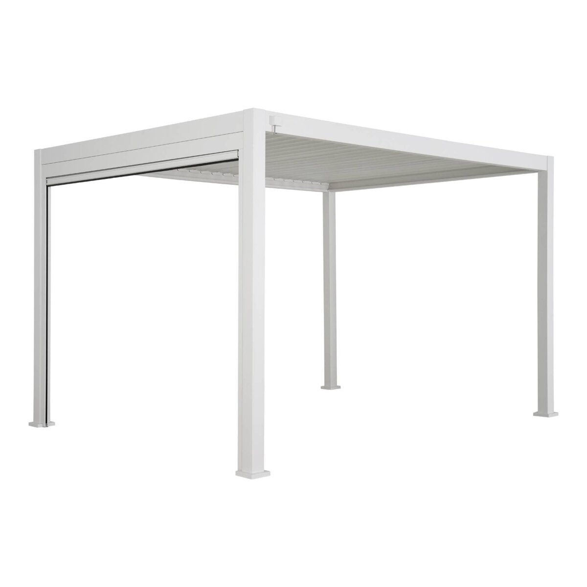 SWEEEK Pergola Bioclimatique – Triomphe – 4x3m, aluminium, à lames orientables + store 3m