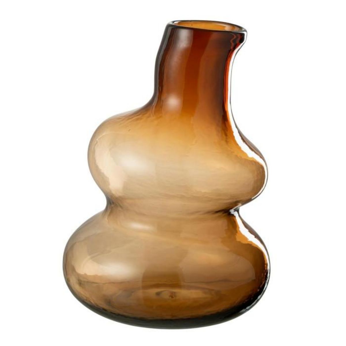 Paris Prix Vase Gourde en Verre  Eclosion  33cm Marron