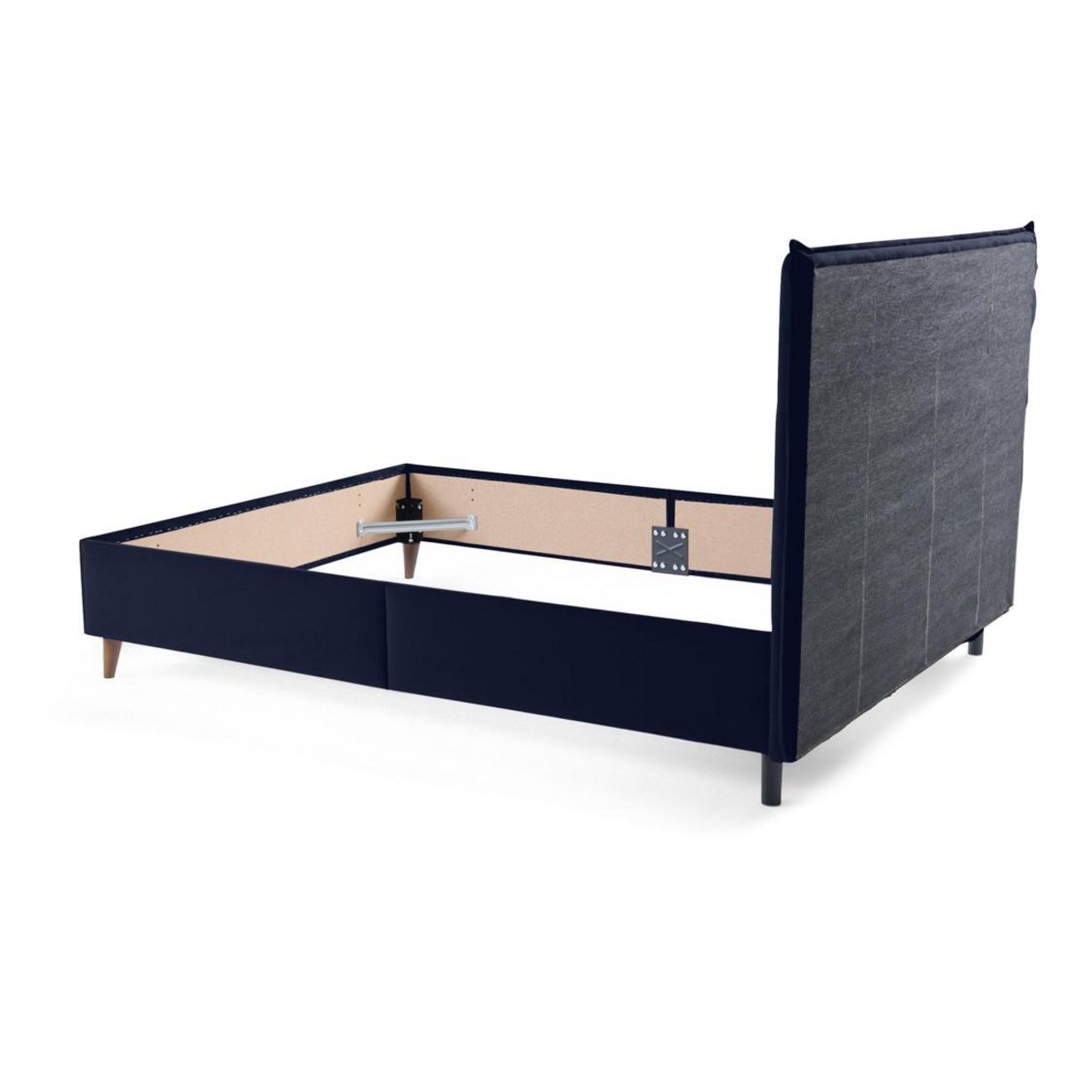 BEST MOBILIER Dali - cadre de lit - 140x190 - en velours