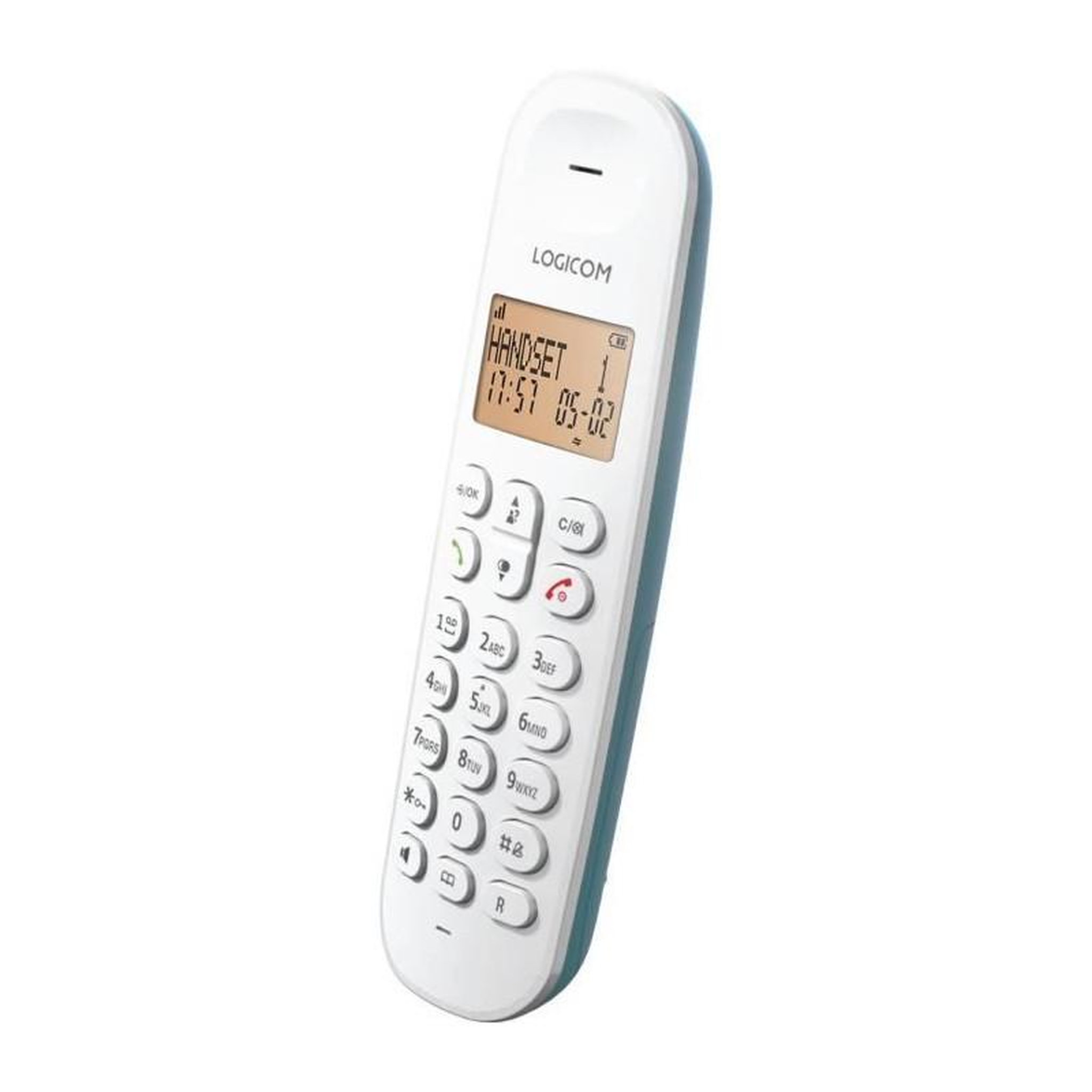 Voir la diapositive 3 : Logicom Téléphone fixe sans fil - LOGICOM - DECT ILOA 150 SOLO - Turquoise - Sans répondeur