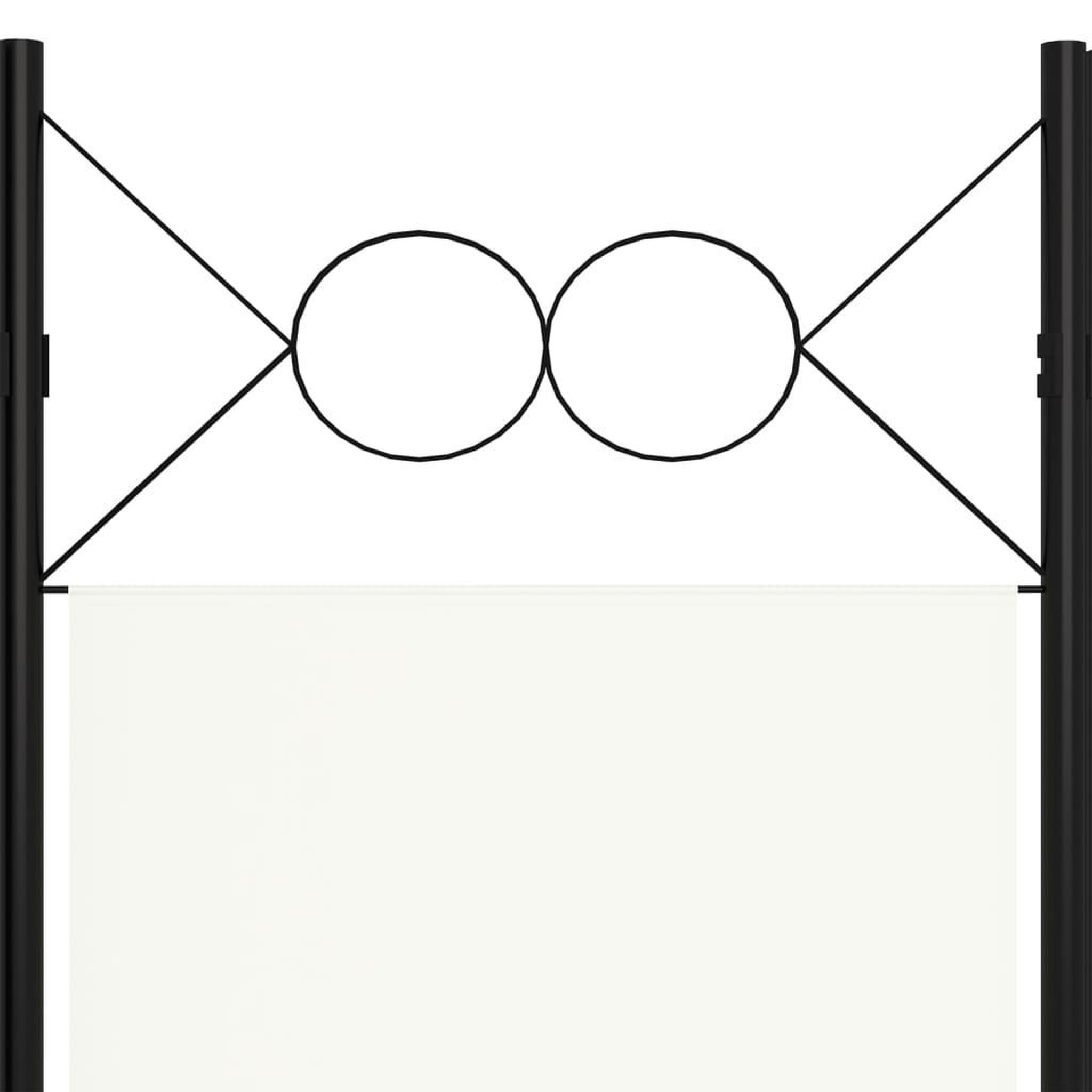 Voir la diapositive 5 : VIDAXL Cloison de separation 4 panneaux blanc 160x180 cm