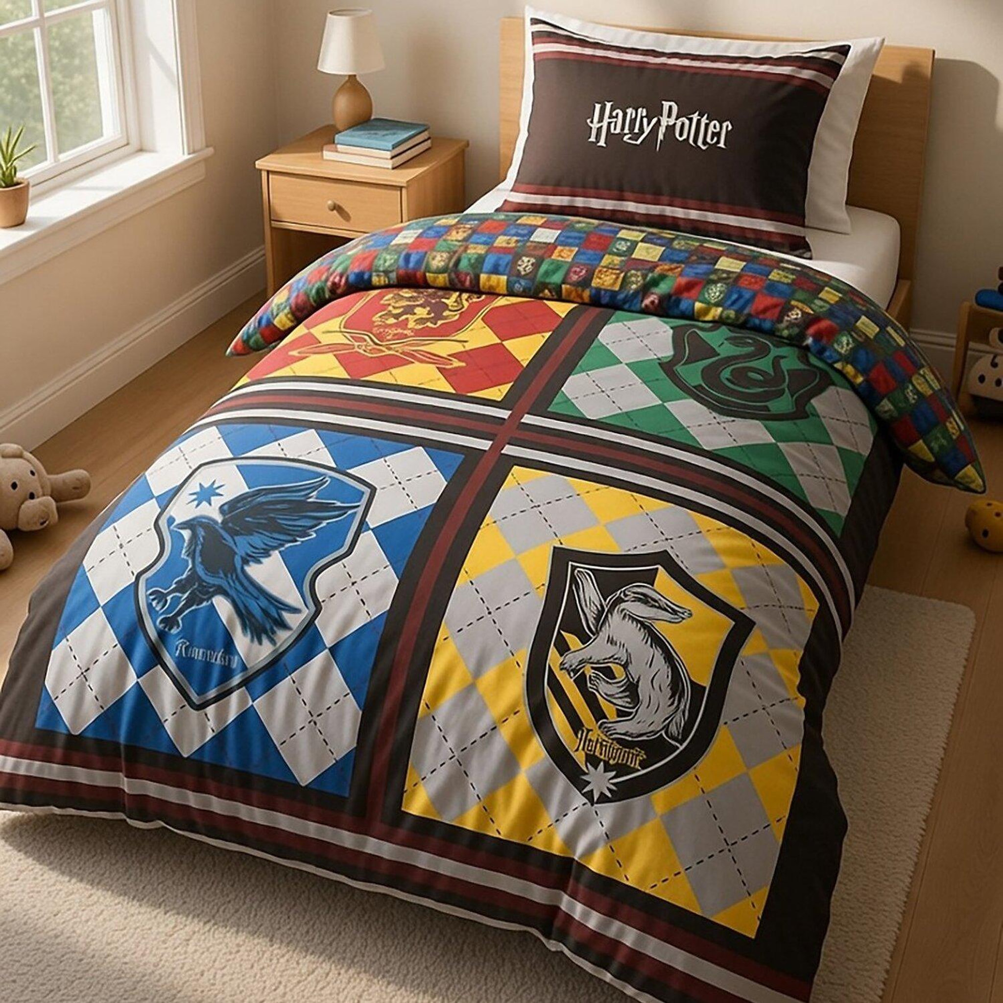 Voir la diapositive 1 : Home collection Parure housse de couette 140x200cm 100%coton 57fils harry potter