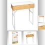Voir la diapositive 4 : ATMOSPHERA Coiffeuse en bambou coffre Levia - Bambou et Blanc