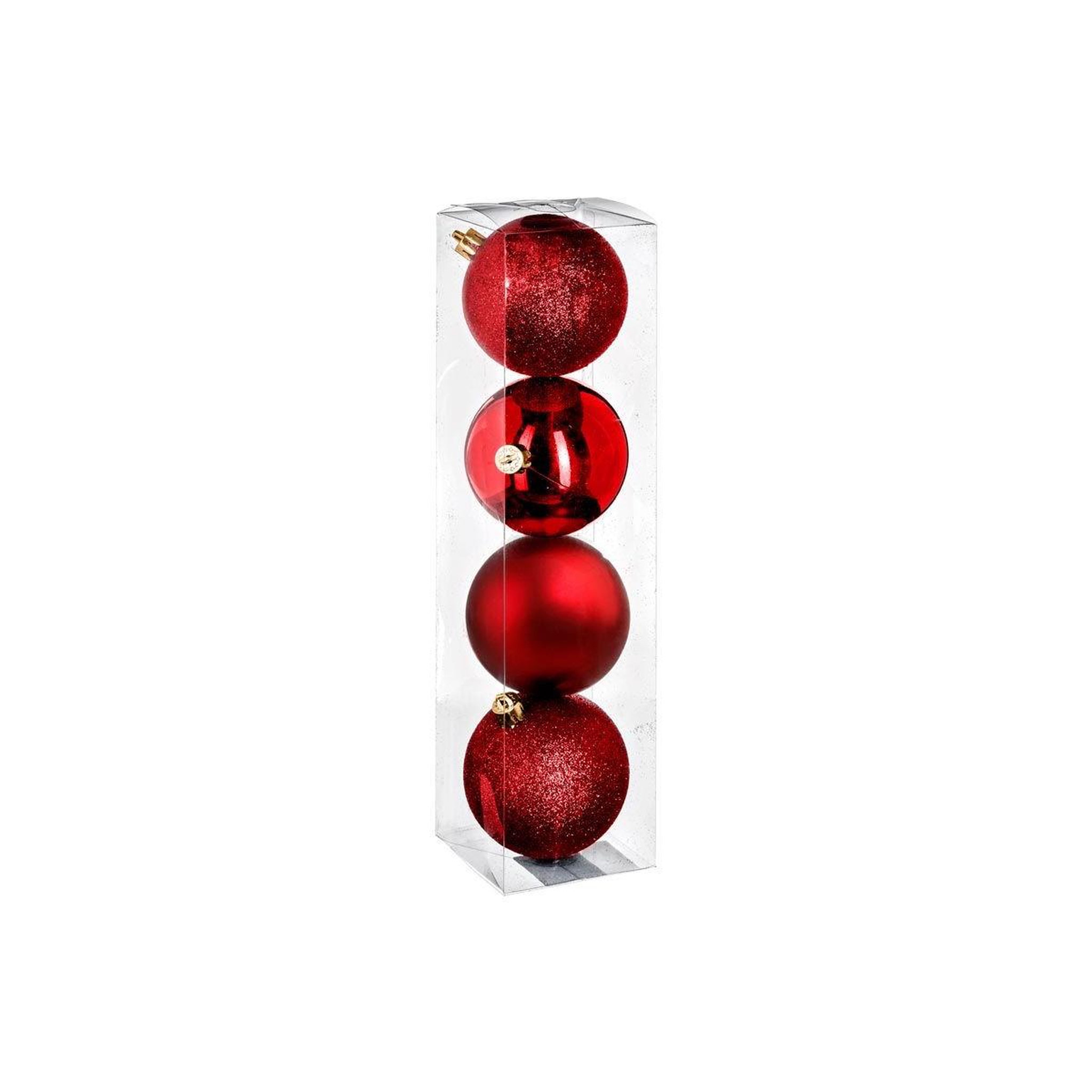 FEERIC LIGHT & CHRISTMAS Lot de 4 boules de noël  colorama  8cm rouge