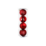 FEERIC LIGHT & CHRISTMAS Lot de 4 Boules de Noël  Colorama  8cm Rouge