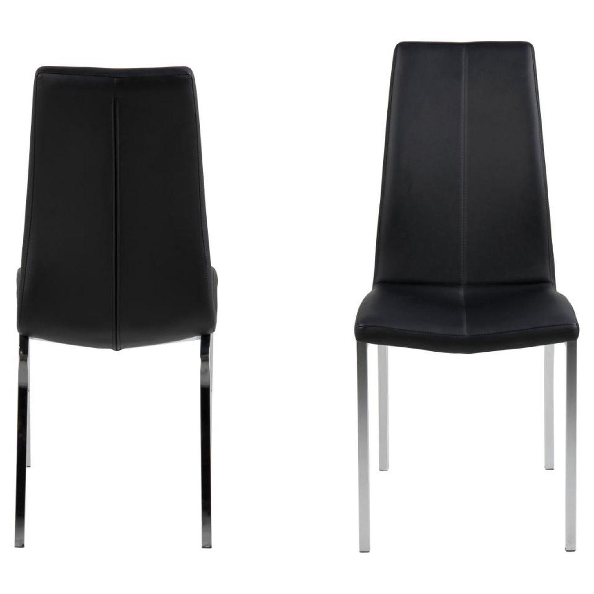 Voir la diapositive 4 : TOILINUX Lot de 4 chaises de salle à manger joya - noir