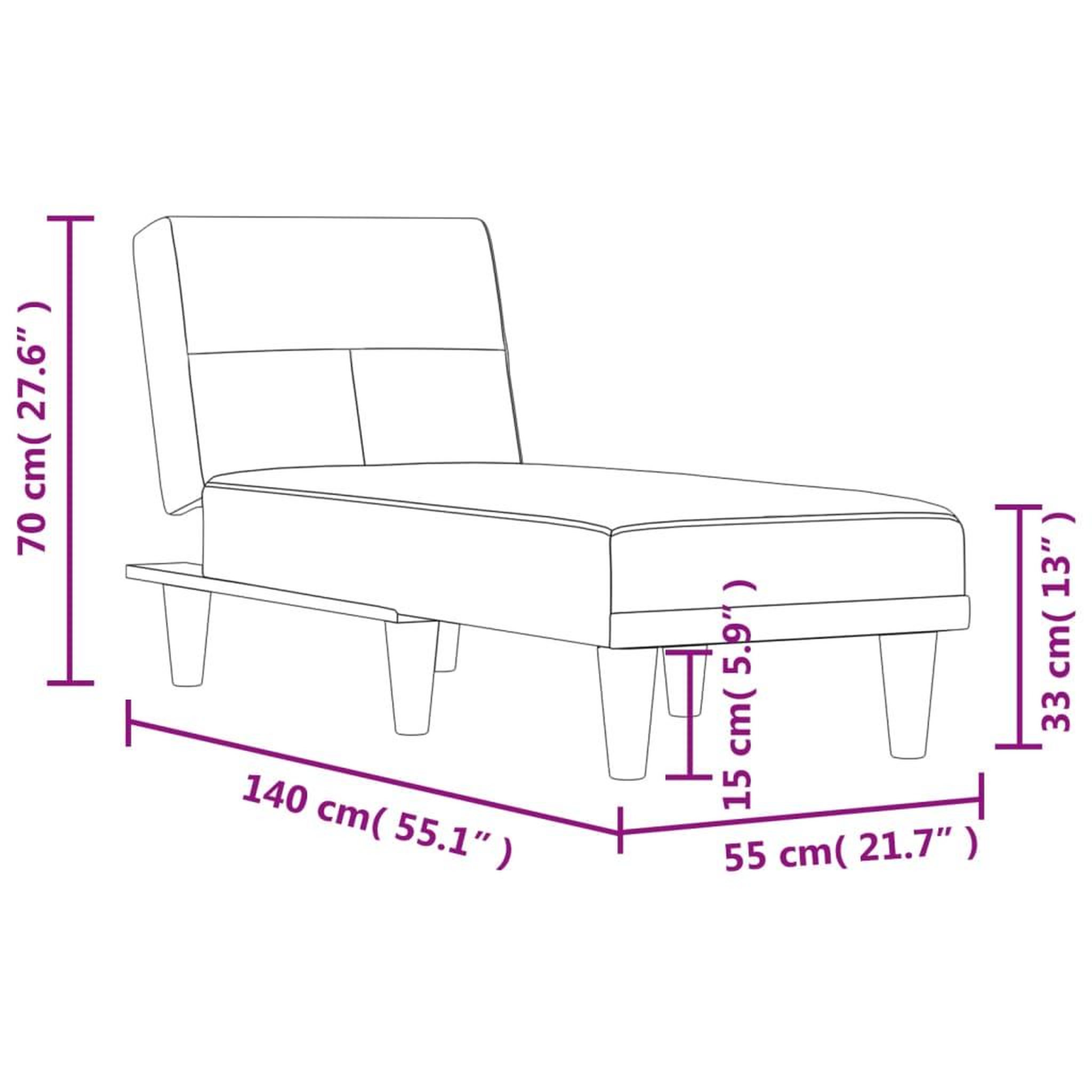 Voir la diapositive 6 : VIDAXL Chaise longue gris fonce tissu