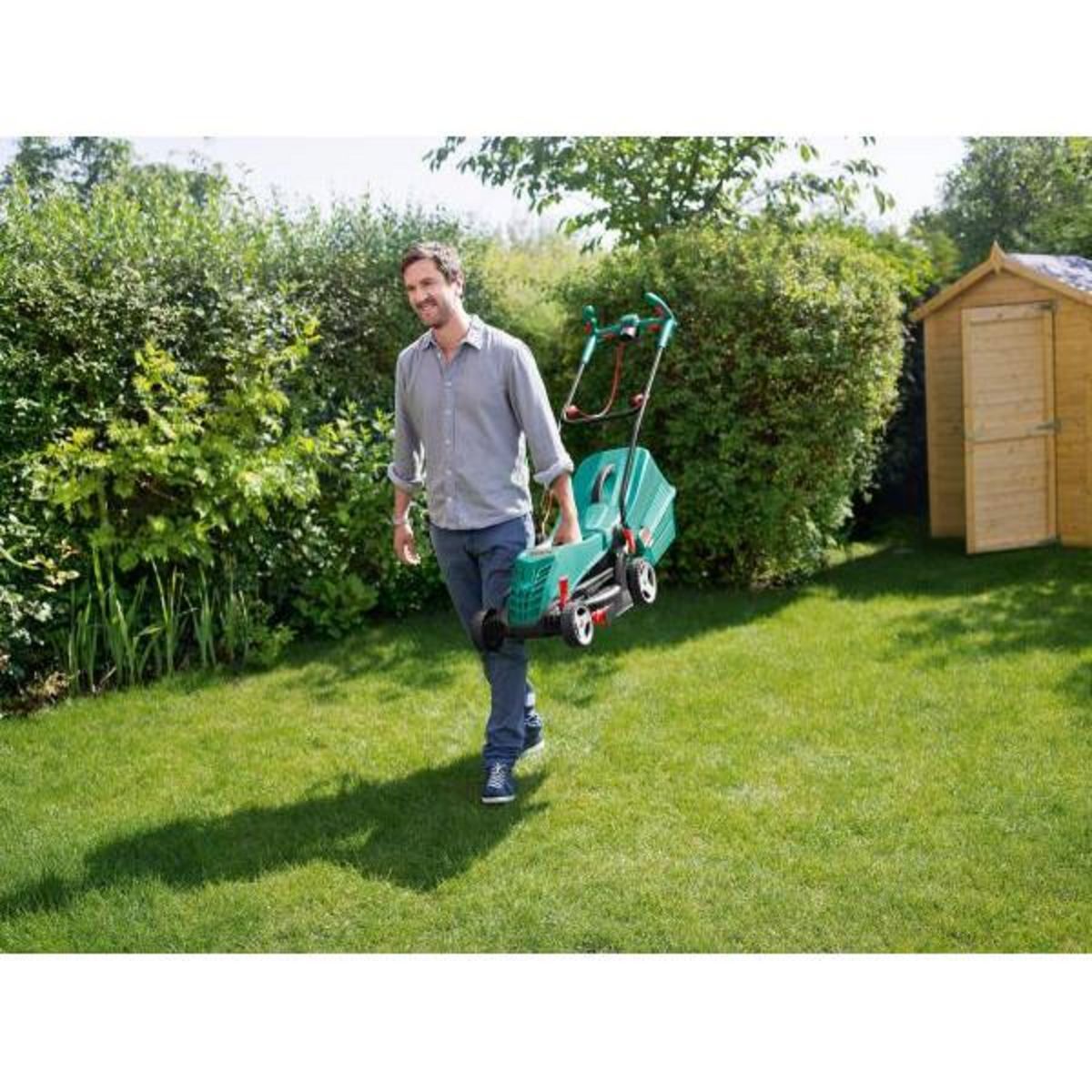 BOSCH Tondeuse a Gazon   électrique - BOSCH - ARM 37 - 1400W - 37 cm - Bac de ramassage 40L