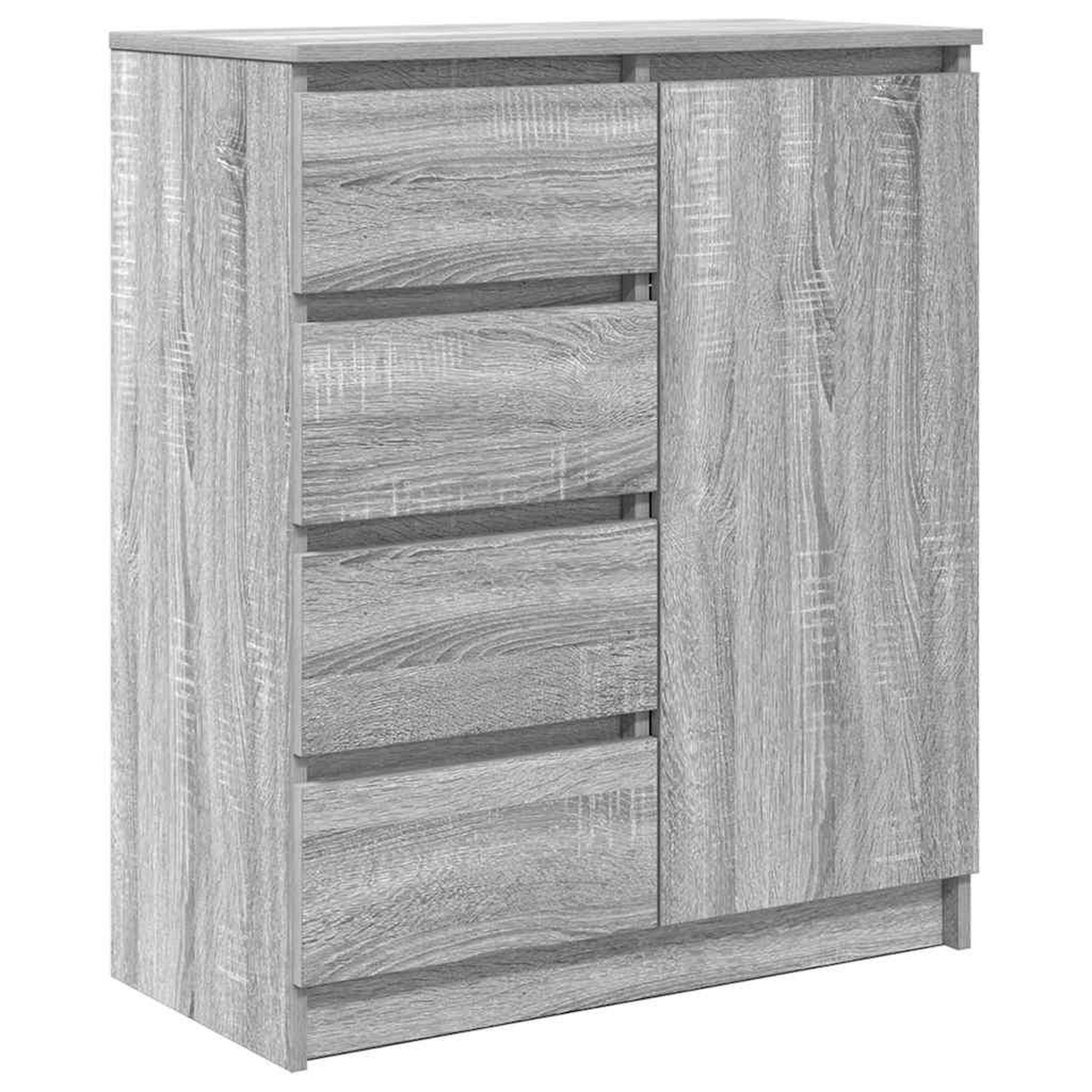 Voir la diapositive 2 : VIDAXL Buffet avec tiroirs sonoma gris 71x35x84 cm bois d'ingenierie