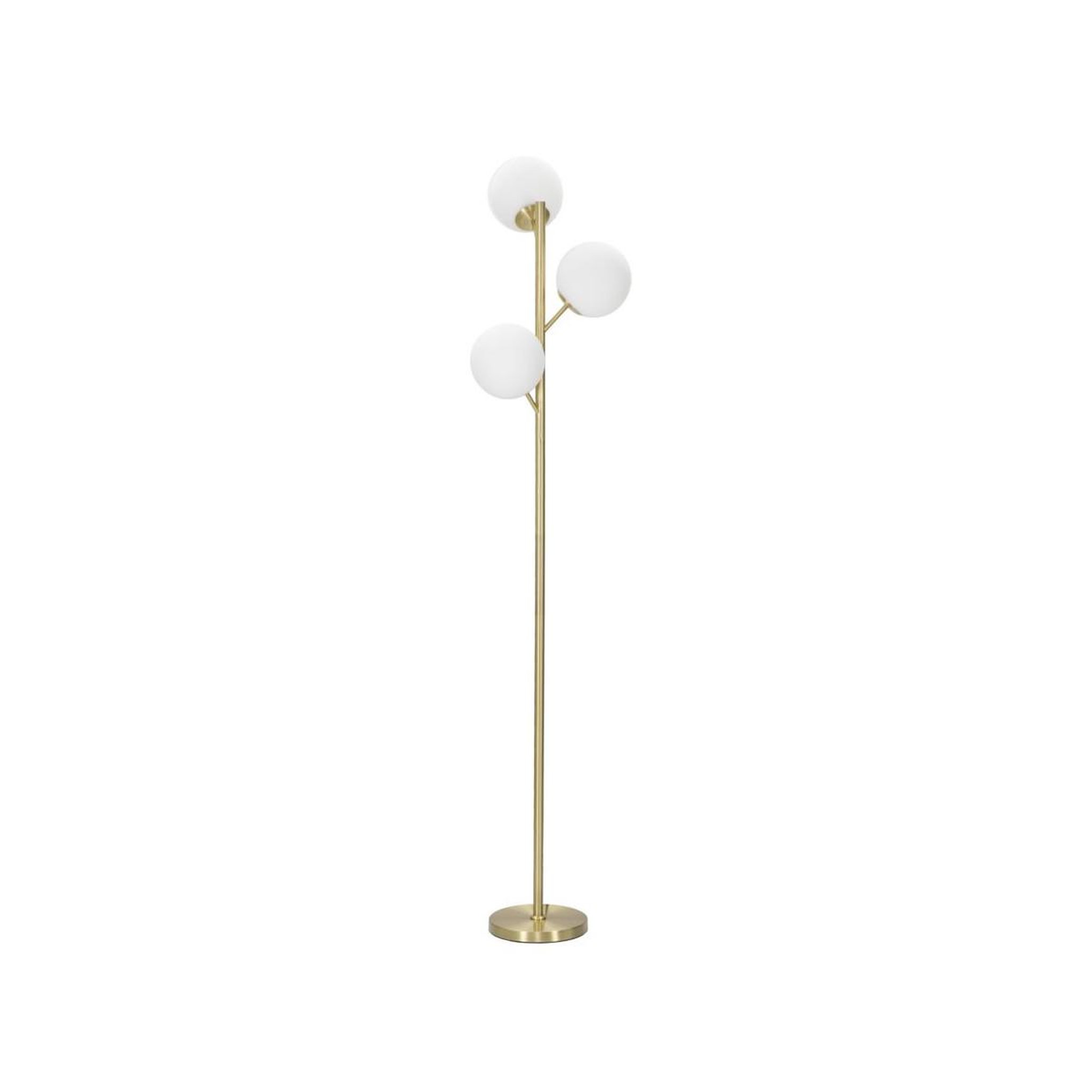 Paris Prix Lampadaire 3 sphères  glamy luci  190cm blanc & or