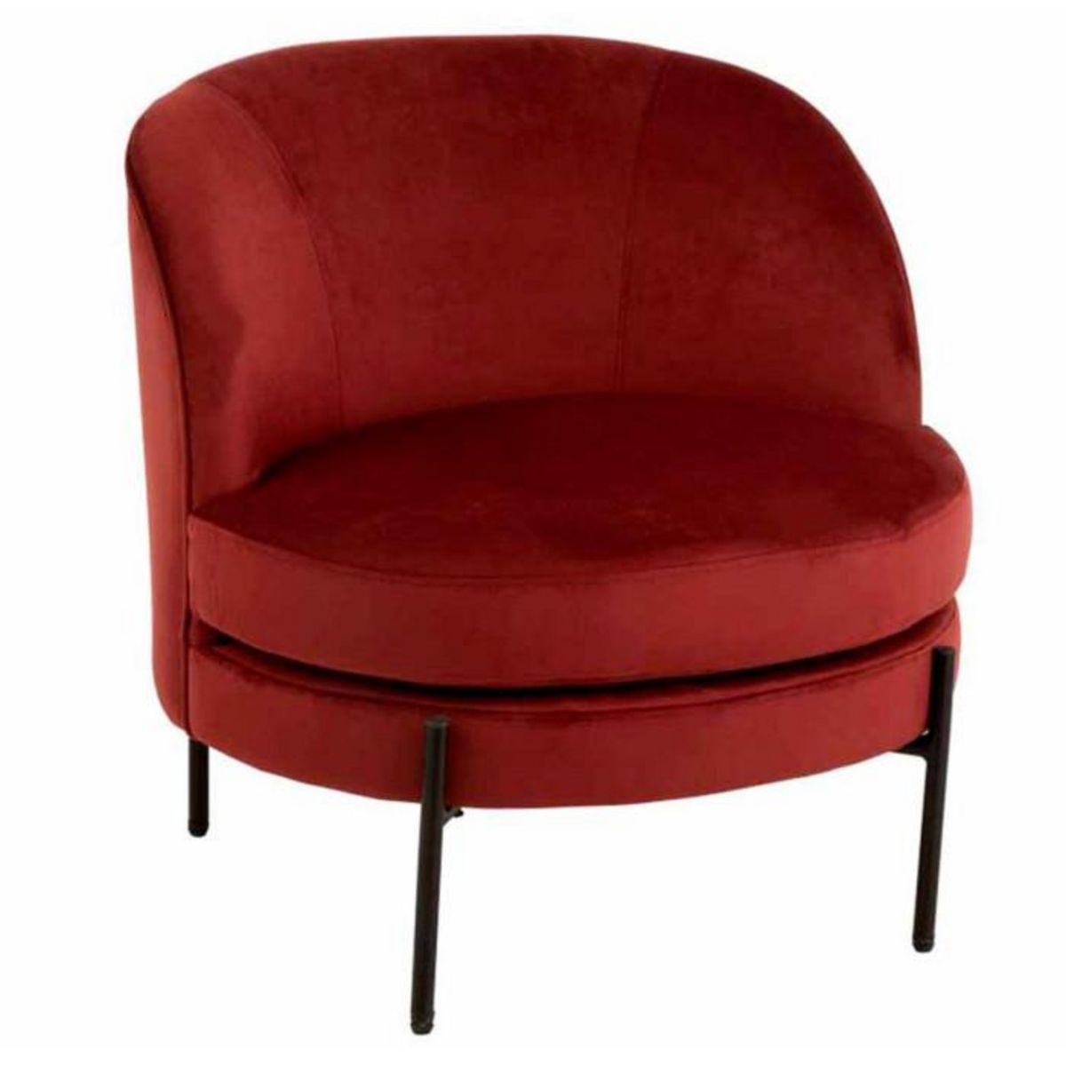 Paris Prix Fauteuil Lounge Design  Jula  71cm Rouge