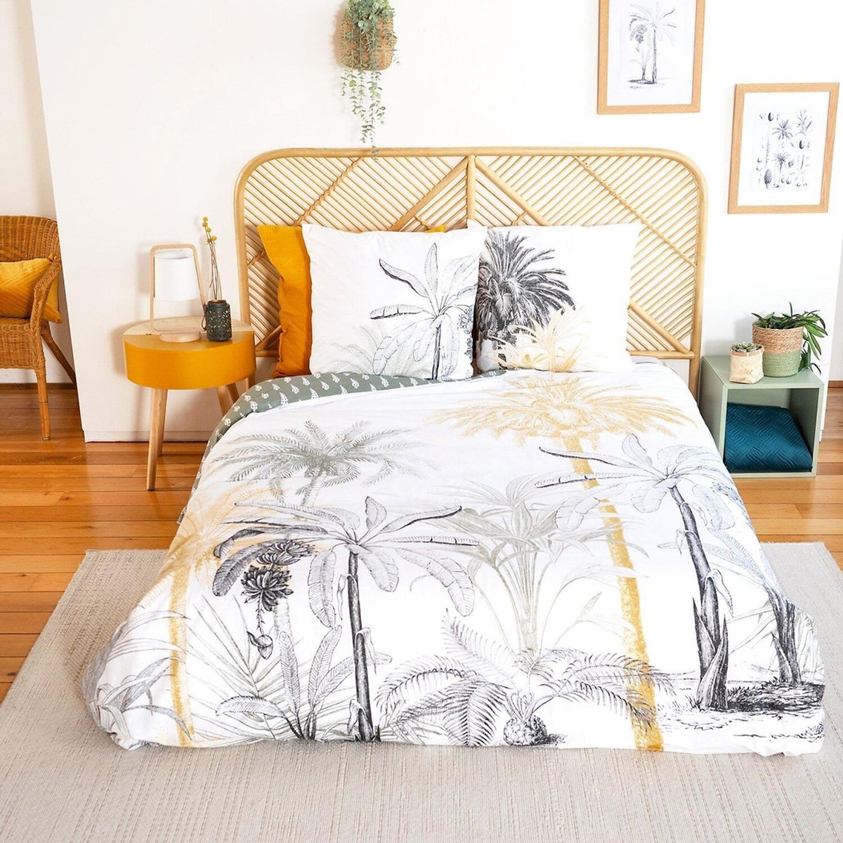 Home collection Parure Housse De Couette 3pcs 260x240 100% Coton Bci Adouci 57 Fils Mig - Soli