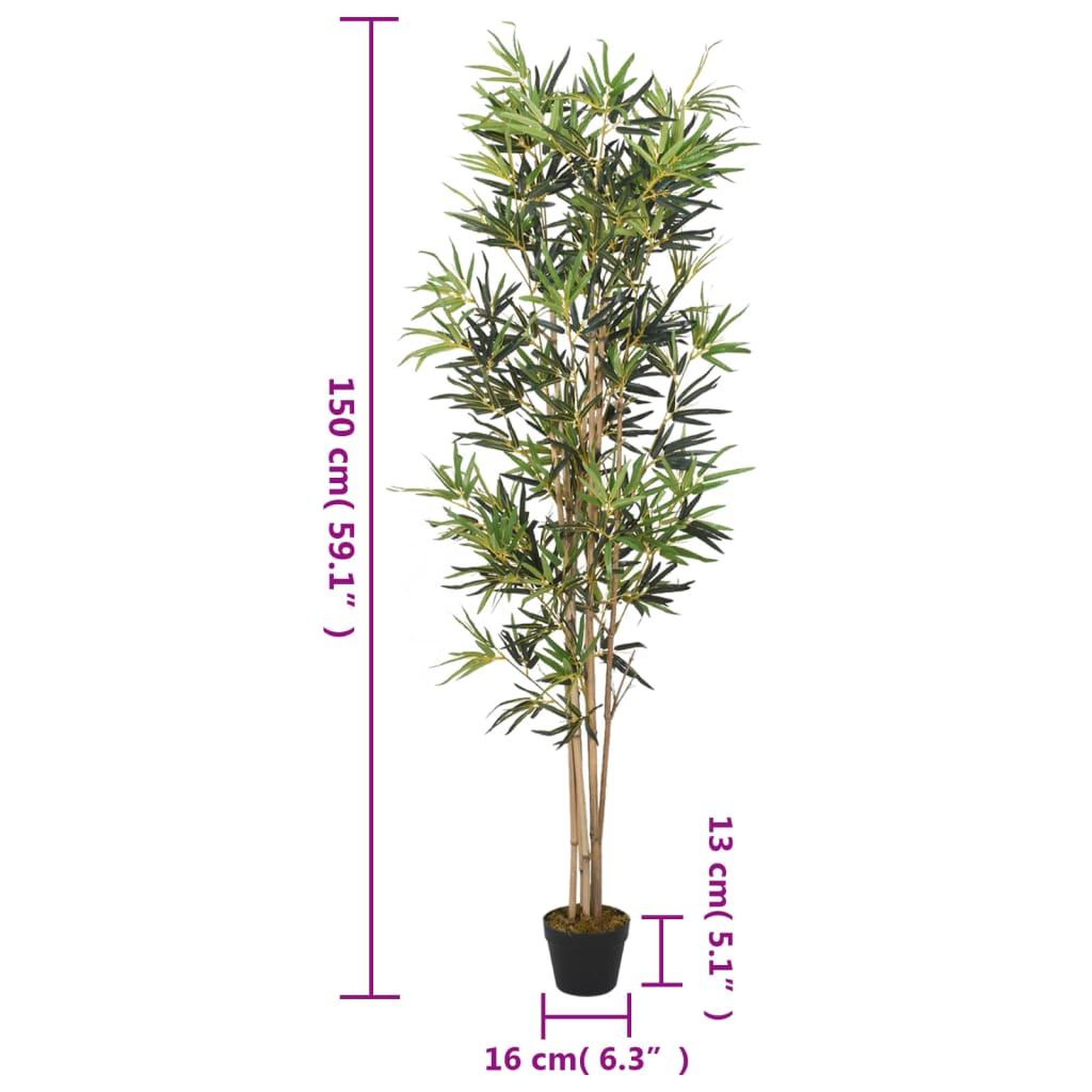Voir la diapositive 5 : VIDAXL Bambou artificiel 828 feuilles 150 cm vert