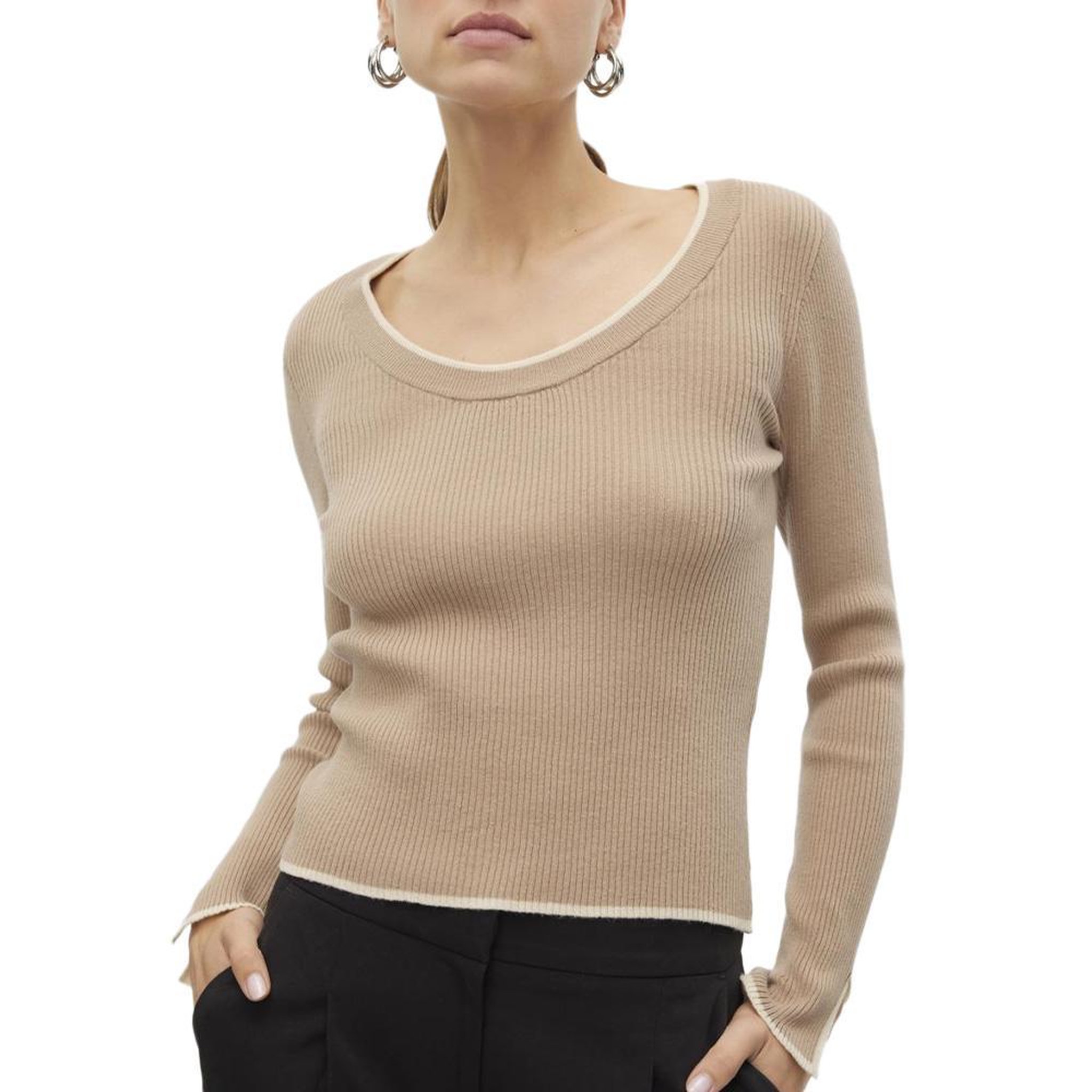 Vero Moda Pull  Femme Vero Moda Joan. Coloris disponibles : Beige