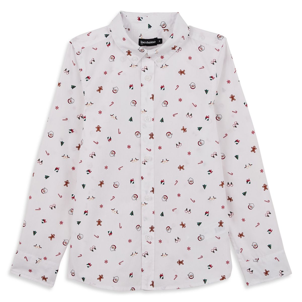 INEXTENSO Chemise de Noël blanche garçon 