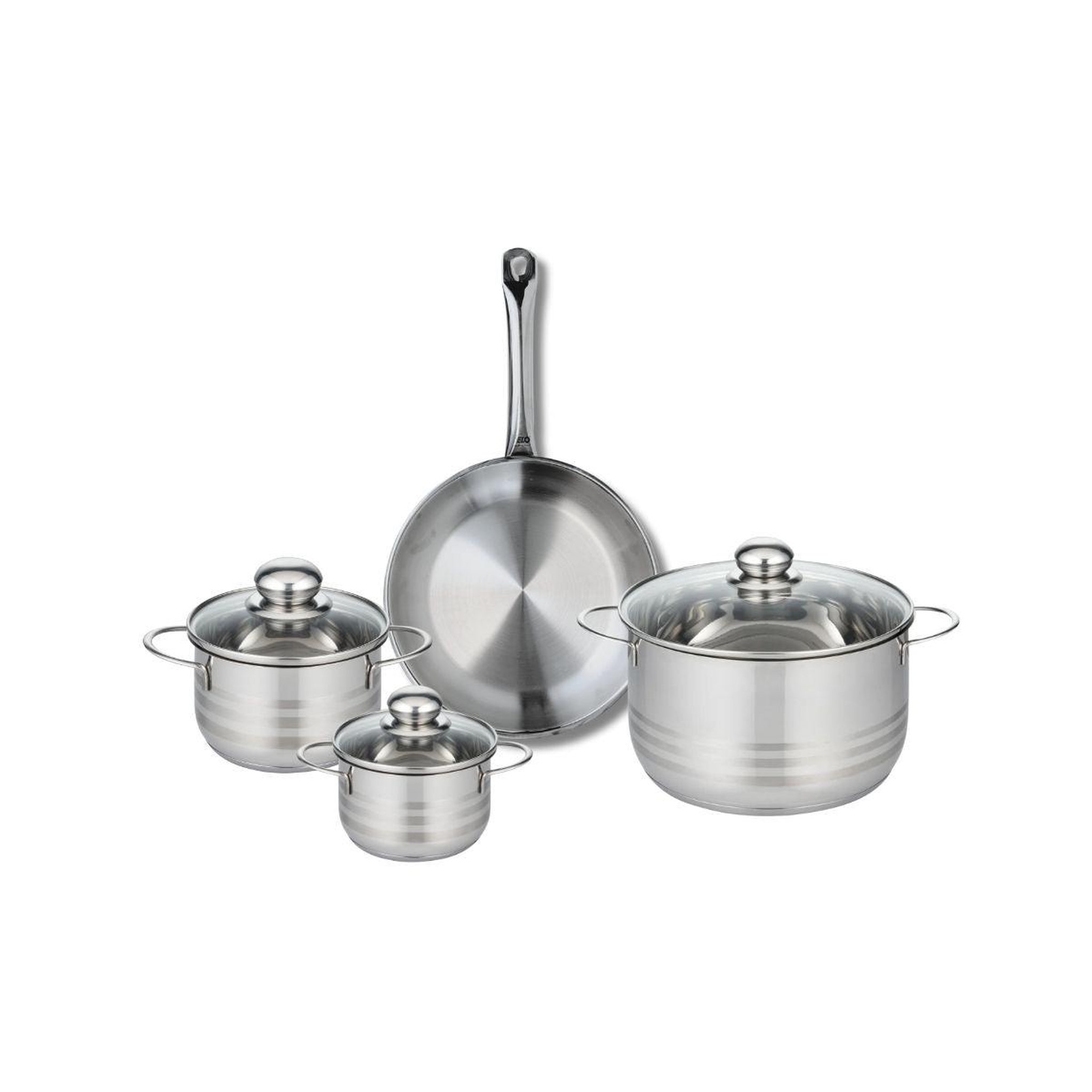 ELO Ensemble de 1 poêle de cuisson 24 cm et 3 faitouts 12, 14 et 20 cm elo profi brillant