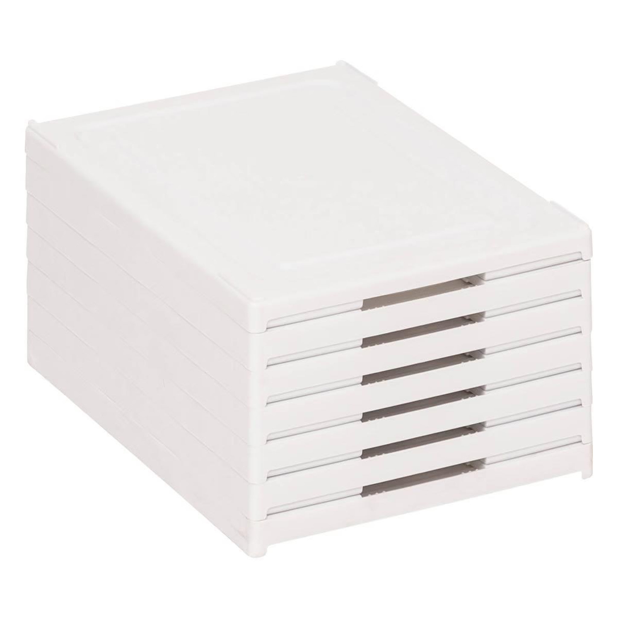 Voir la diapositive 4 : FIVE Range-chaussures 6 paires  fold'n  108cm blanc