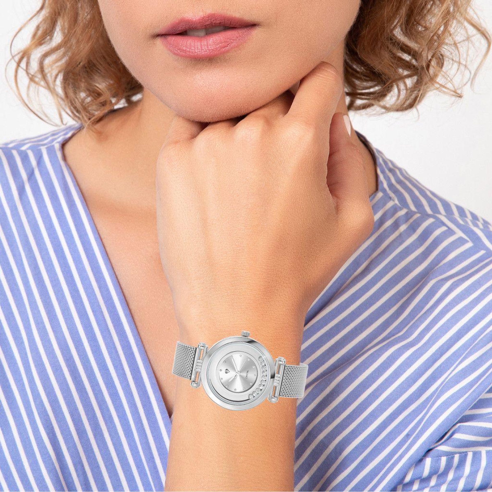 Voir la diapositive 2 : SC CRYSTAL Montre Ludivine élégante SC Crystal ornée de cristaux scintillants