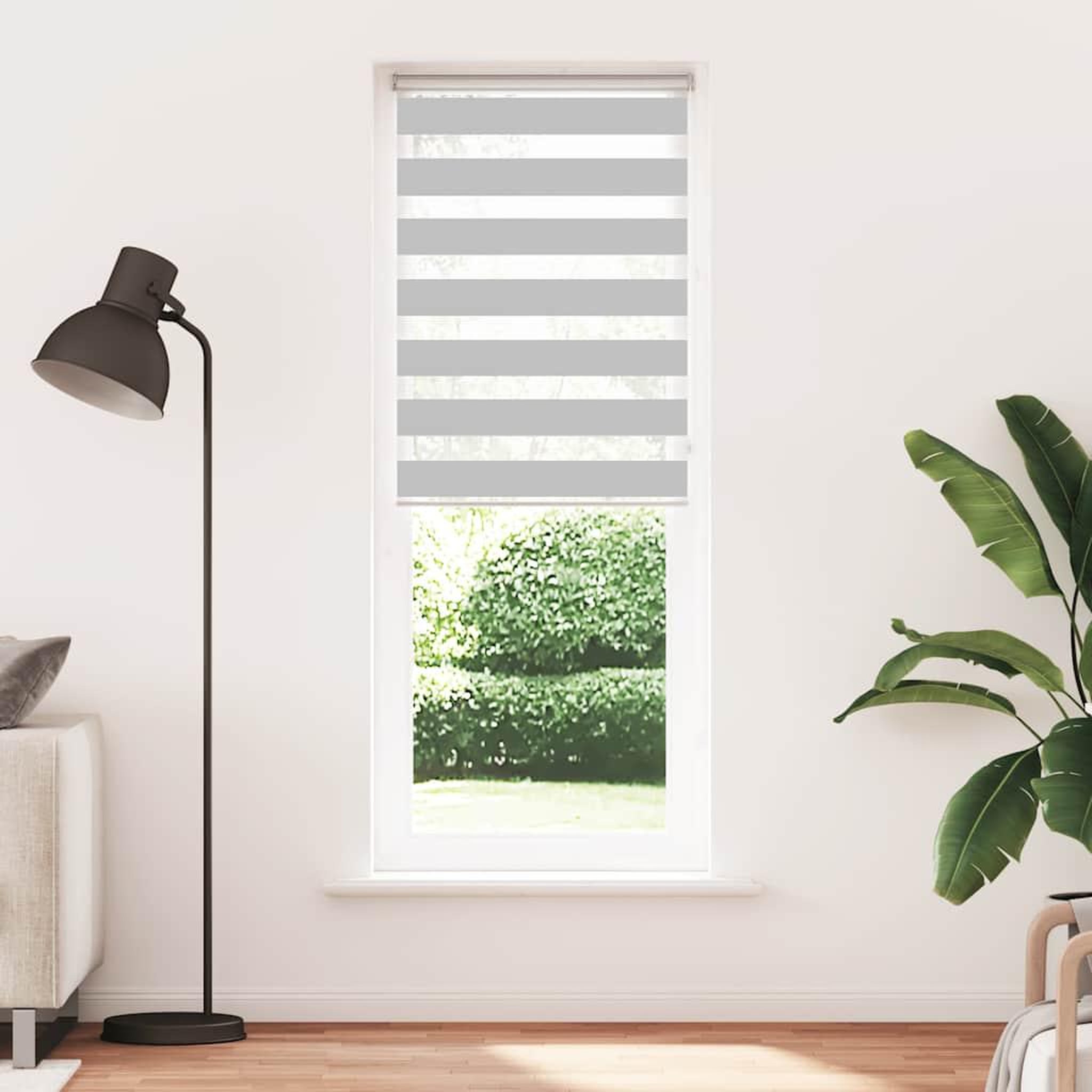 Voir la diapositive 2 : VIDAXL Store zebre gris clair largeur du tissu 70,9 cm polyester