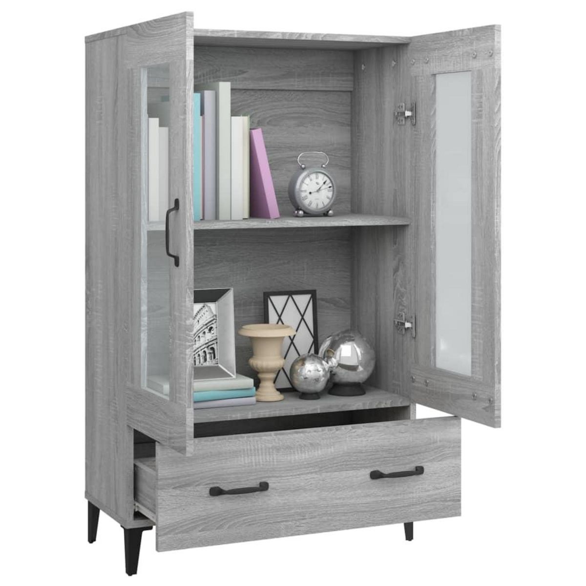 VIDAXL Buffet Sonoma gris 70x31x115 cm Bois d'ingenierie