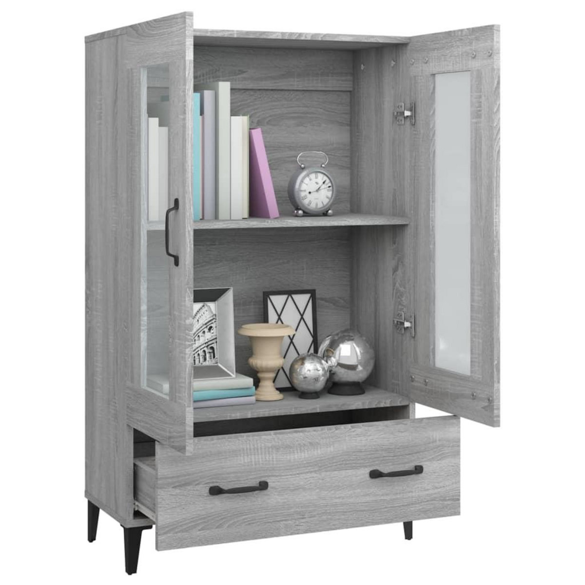 VIDAXL Buffet Sonoma gris 70x31x115 cm Bois d'ingenierie