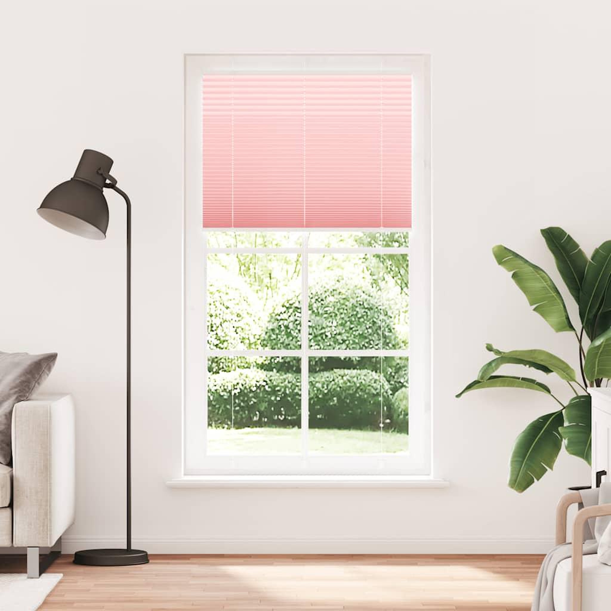 Voir la diapositive 2 : VIDAXL Store plisse rose 110x200 cm largeur du tissu 109,4cm polyester