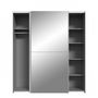 Voir la diapositive 4 : MARKET24 Armoire 2 portes coulissantes + miroir - Panneaux de particules - Blanc mat - L 170,3 x P 61,2 x H 190,5 cm - ULOS