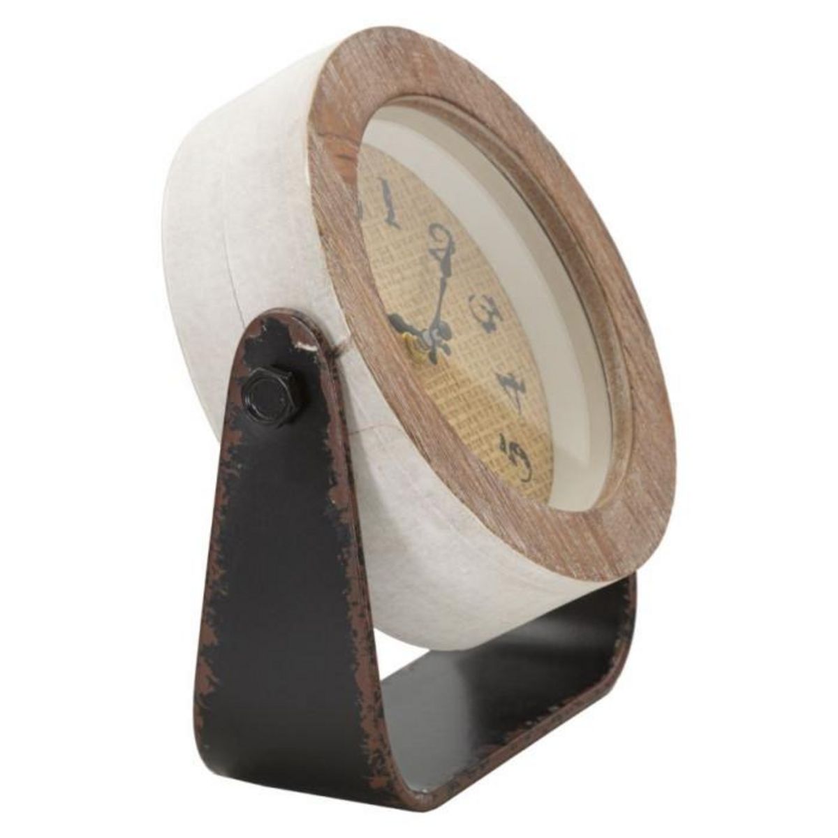 Paris Prix Horloge à Poser en Bois  Round  24cm Marron