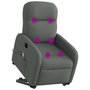 Voir la diapositive 3 : VIDAXL Fauteuil inclinable de massage electrique Gris fonce Tissu