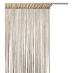 TOILINUX Lot 2x Rideau fils - 90 x 200 cm - Couleur Lin