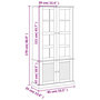 Voir la diapositive 6 : VIDAXL Vitrine en verre VIGO blanc 85x35x170 cm bois massif de pin