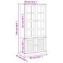 Voir la diapositive 6 : VIDAXL Vitrine en verre VIGO blanc 85x35x170 cm bois massif de pin