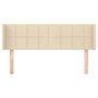 Voir la diapositive 3 : VIDAXL Tete de lit avec oreilles Creme 147x16x78/88 cm Tissu