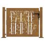 Voir la diapositive 4 : VIDAXL Portail de jardin 105x105 cm acier corten design de bambou