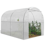 Voir la diapositive 5 : ID MARKET Serre tunnel de jardin 4 saisons 6M² blanche gamme maraîchère ROMA 2x3M